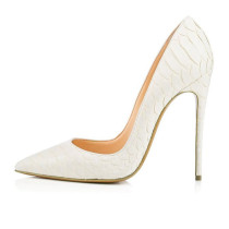 Arden Furtado summer 2019 fashion trend women's shoes pointed toe pure color white  serpentine pumps stilettos heels office lady slip-on
