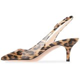 Arden Furtado summer fashion women's shoes pointed toe stilettos heels leopard mixed colors elegant buckle pumps sandals singback shoes
