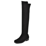 Arden Furtado fashion women's shoes in winter 2019 pointed toe zipper over the knee high boots gray pure color concise mature