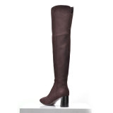 Arden Furtado fashion women's shoes in winter 2019 elegant ladies boots concise chunky heels zipper over the knee high boots