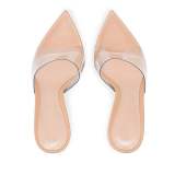 Arden Furtado summer 2019 fashion trend women's shoes elegant stilettos heels pure color nude ladylike temperament transparent PVC slippers concise