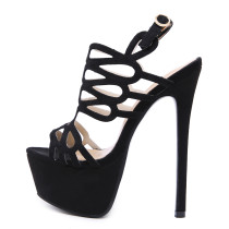Arden Furtado summer 2019 fashion trend women's shoes stilettos heels pure color apricot waterproof  sexy  big size 40 elegant sandals