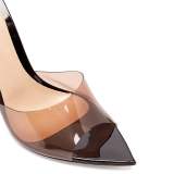 Arden Furtado summer 2019 fashion trend women's shoes elegant stilettos heels pure color nude ladylike temperament transparent PVC slippers concise