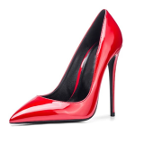 Arden Furtado summer 2019 fashion trend women's shoes pointed toe stilettos heels slip-on red sexy pure color elegant pumps small size 33 big size 45