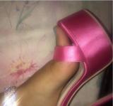 platform high heels 14cm sandals nude black suede open toe ankle strap cystal rhinestone women's shoes