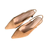 Arden Furtado summer 2019 fashion trend women's shoes pointed toe apricot special-shaped heels big size 43 party shoes  pure color pumps
