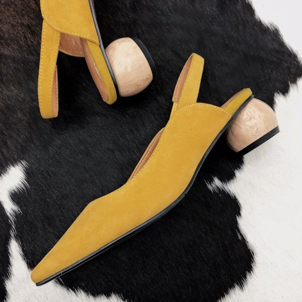 Arden Furtado summer 2019 fashion trend women's shoes apricot pointed toe mature concise special-shaped heels pumps pure color