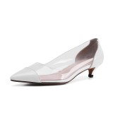 Arden Furtado summer 2019 fashion trend women's shoes pointed toe concise big size 41 transparent office lady stilettos heels pure color slip-on pumps