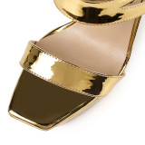 Arden Furtado summer 2019 fashion trend women's shoes gold silver stilettos heels sandals leather waterproof mature small size 33 big size 40 elegant elegant