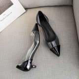 Arden Furtado summer 2019 fashion trend women's shoes pointed toe concise big size 41 transparent office lady stilettos heels pure color slip-on pumps