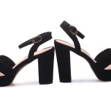 Arden Furtado summer 2019 fashion trend women's shoes concise chunky heels sandals buckle  narrow band sexy elegant