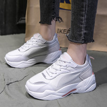 Arden Furtado spring and autumn 2019 fashion women's shoes cross tied lacing concise leisure gym shoes white sneakers 40