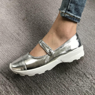 Arden Furtado summer 2019 fashion trend women's shoes pointed toe pure color silver white concise classics ladylike temperament