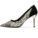 Arden Furtado summer 2019 fashion trend women's shoes pointed toe stilettos heels mesh slip-on pumps sexy elegant party shoes