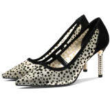 Arden Furtado summer 2019 fashion trend women's shoes pointed toe stilettos heels mesh slip-on pumps sexy elegant party shoes
