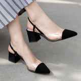 Arden Furtado summer 2019 fashion trend women's shoes pointed toe chunky heels buckle sandals party shoes concise office lady