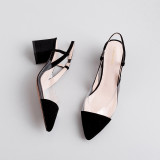 Arden Furtado summer 2019 fashion trend women's shoes pointed toe chunky heels buckle sandals party shoes concise office lady