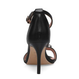 Arden Furtado summer 2019 fashion trend women's shoes stilettos heels sexy crystal rhinestone elegant buckle sandals concise black big size 43