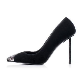 Summer 2019 fashion women's shoes pointed toe stilettos heels slip-on sexy elegant pumps concise mature crystal rhinestone heels pink