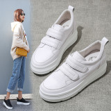 Arden Furtado spring summer 2019 fashion women's shoes white casual shoes leisure wedges flat platform hook&loop loafers 33 40