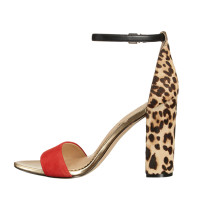 Arden Furtado summer 2019 fashion trend women's shoes bulk spring season leopard print beautiful girls block leopard medium heel sandals big size 45