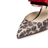 Arden Furtado summer 2019 fashion trend women's shoes wholesale custom leopard print made slip on pointed toe high heel ladies slippers mules classics office lady big size 45