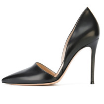 Arden Furtado summer 2019 fashion trend women's shoes high heel shoes pointed toe black pumps classic ladies heels shoes leather office lady big size 45