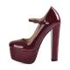 Arden Furtado summer 2019 fashion trend women's shoes pure color buckle chunky heels office lady party shoes big size 45