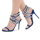 Arden Furtado summer 2019 fashion trend women's shoes  party shoes  stilettos heels sexy crystal rhinestone elegant buckle classics sandals  big size 45