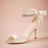 Arden Furtado summer 2019 fashion trend women's shoes pure color butterfly-knot sandals office lady stilettos heels big size 45 party shoes
