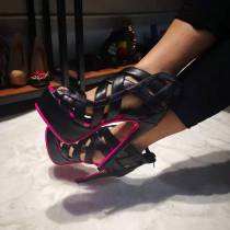 Arden Furtado summer 2019 fashion women's shoes sexy elegant platform cage sandals big size 47 stilettos heels
