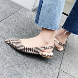 Arden Furtado summer 2019 fashion trend women's shoes pointed toe ladylike temperament  pumps slip-on concise small size 33 big size 40