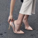 Arden Furtado summer 2019 fashion women's shoes stilettos heels sexy PVC party shoes big size