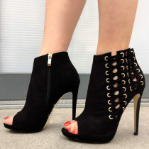 Arden Furtado summer 2019 fashion trend women's shoes waterproof stilettos heels toed down side zipper boots big size 47