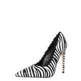 Arden Furtado spring autumn 2019 fashion women's shoes stilettos heels sexy zebra striped party shoes red pumps