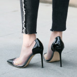 Arden Furtado summer 2019 fashion women's shoes stilettos heels sexy PVC party shoes big size