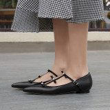 Arden Furtado spring autumn 2019 fashion Women's shoes a buckle flats butterfly knot T-strap shoes