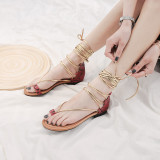 Arden Furtado summer 2019 fashion trend women's shoes tie low and casual clip toes flat sandals