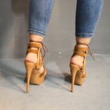 Summer high heels stilettos open toe gladiator fashion Platform sandals women's shoes