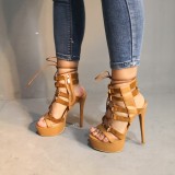 Summer high heels stilettos open toe gladiator fashion Platform sandals women's shoes