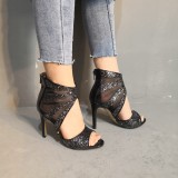 Arden Furtado summer 2019 fashion trend women's shoes stilettos heels zipper black sexy wire side big size 47 elegant sandals