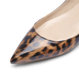 Arden Furtado  fashion Women's shoes pointed toe concise mature slip-on green Leopard flats