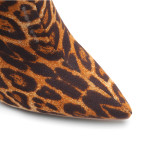 Arden Furtado summer 2019 fashion trend women's shoes pointed toe stilettos heels zipper sexy leopard print elegant short boots