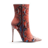 Arden Furtado spring and autumn 2019 fashion women's shoes pointed toe stilettos heels concise zipper elegant women's boots