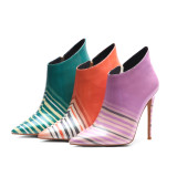 Arden Furtado summer 2019 fashion women's shoes pointed toe stilettos heels zipper elegant short boots ladies boots concise