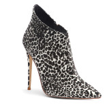 Arden Furtado fashion women's shoes pointed toe stilettos heels cloth zipper sexy elegant leopard boots