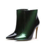 Arden Furtado fashion women's shoes in winter 2019 pointed toe stilettos heels zipper women's boots big size 45 short boots