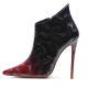 Arden Furtado fashion women's shoes in winter 2019 pointed toe stilettos heels zipper short boots snake pattern big size 45