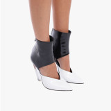 Summer fashion pvc boots ladies cone heels big size ankle boots sexy high heels ladies booties strange style sandals