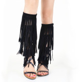 summer  fashion women's shoes sexy elegant flat fringed sandals any color can be customized